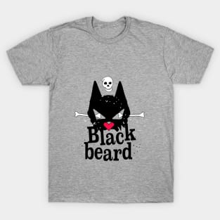 Blackbeard pirate Cat T-Shirt